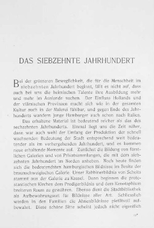 Das siebzehnte Jahrhundert