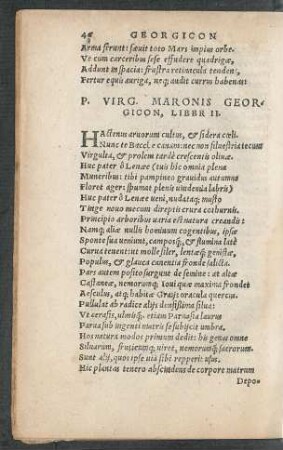 P. Virg. Maronis Georgicon, Liber II.
