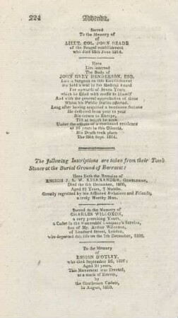 The following inscriptions are taken from their tomb stones at the Burial Ground of Barrasut