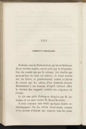 XXVI Humour et archéologie.