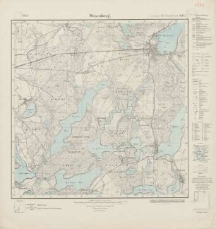 2743 (alte Nr.: 1315) Wesenberg, Meßtischblatt (4cm - Karte)