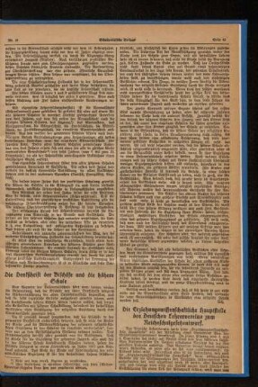 ¬Die¬ Erziehungswissenschaftliche Hauptstelle des Deutschen Lehrervereins zum Reichsschulgesetzentwurf