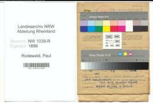 Entnazifizierung Paul Rodewald , geb. 30.09.1899 (Landwirt)