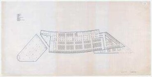 Bauwettbewerb Amerika-Gedenkbibliothek/Berliner Zentralbibliothek, AGB, 1. Phase (nicht realisiert) – Grundriss UG. Berlin-Kreuzberg, Blücherplatz 1