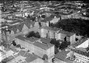 Leipzig, Landgericht [heute: Amtsgericht], Volksschule, Königin-Carola-Gymnasium