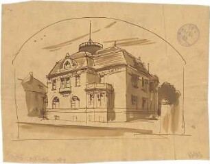 Pfann, Paul; München, Möhlstr.; Wohnhaus O. Bischoff - Perspektive