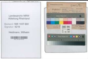 Entnazifizierung Wilhelm Heidmann , geb. 06.10.1895 (Lehrer)