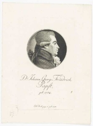 Bildnis des Johann Georg Friedrich Papst