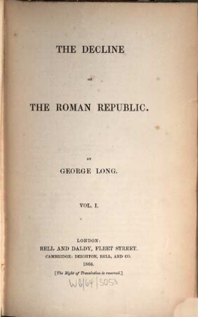 The decline of Roman Republic, 1