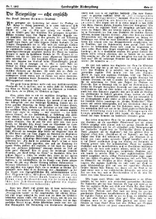 Die Kriegslüge – echt englisch