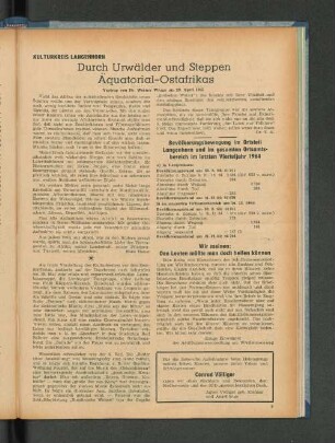 Wir meinen: Den Leuten müßte man doch helfen können