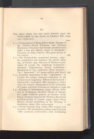 VI. The Great Kings And The Great Bishops From The Upsala-Möte To The Death Of Charles XII. (1593 A.D. - 1718 A.D.).