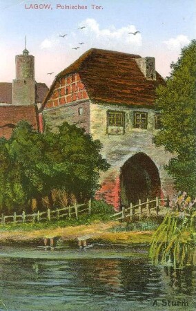 Postkarte, Lagow (Łagów)