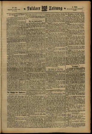 Zweite Ausgabe vom Donnerstag, den 24. Oktober 1912.