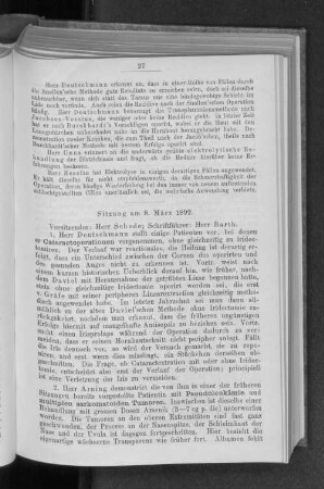 Sitzung am 8. März 1892.