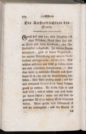 Die Unsterblichkeit der Seele.