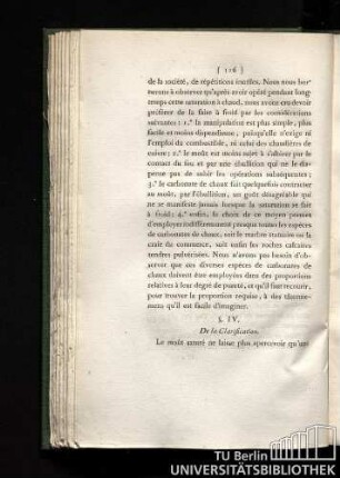 § IV. De la clarification