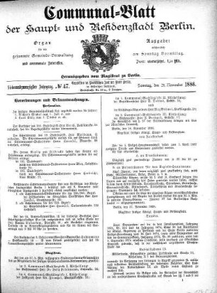 1886,47: No. 47, 21. November 1886