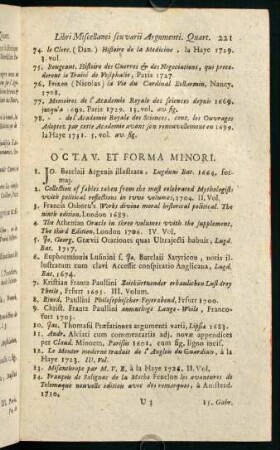 221-244, Octav. Et Forma Minori.