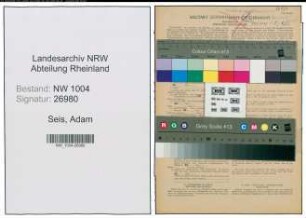 Entnazifizierung Adam Seis , geb. 05.08.1890 (Pfoertner)