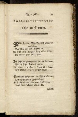 Ode an Damon.
