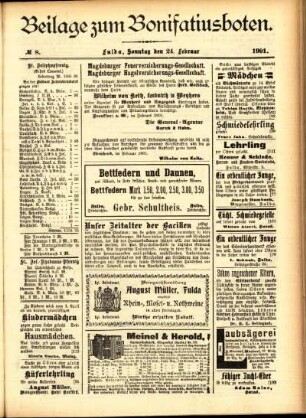 Zweite Ausgabe vom Sonntag, den 24. Februar 1901.