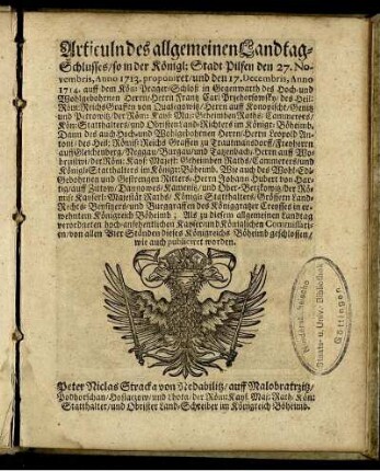 Articuln des allgemeinen Landtag - ...