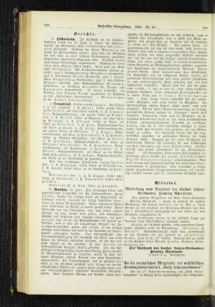 An die verehrlichen Mitglieder des westfälischen Provnzialvereins des "Kath. Lehrerverbandes"