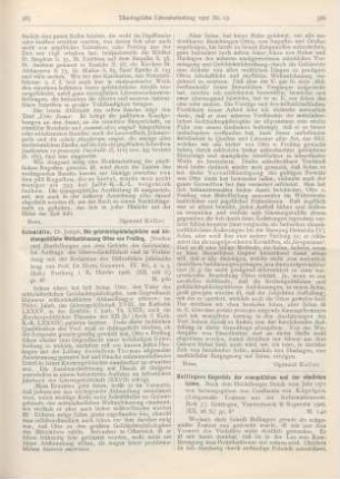 386-387 [Rezension] Bullingers Gegensatz der evangelischen und der römischen Lehre