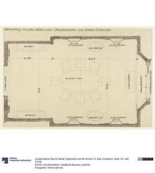 Berlin, Speisezimmer für Firma A. S. Ball, Grundriss