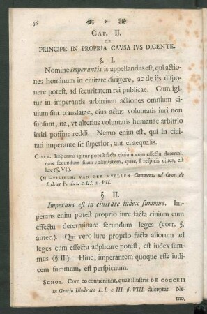 Cap. II. De Principe In Propria Vausa Ius Dicente