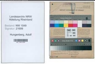 Entnazifizierung Adolf Hungenberg , geb. 07.09.1895 (Lokfuehrer)