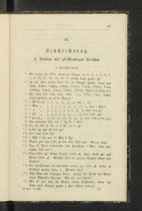 II. Bruchrechnung.