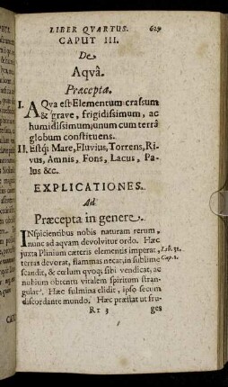 Caput III. De Aqua.