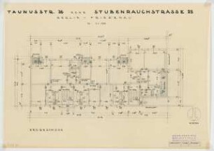Wohnhaus Taunusstraße 26 / Stubenrauchstraße 25, Berlin-Friedenau: Grundriss Erdgeschoss 1:100