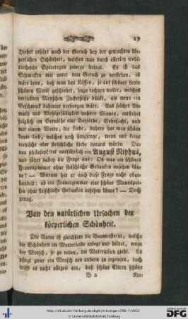 Von den natürlichen Ursachen der körperlichen Schönheit.