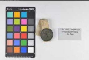 Siegler: Plonies, Wilbrand Überlieferungsart: Original. Stoff: Wachs Farbe: grün Form: rund. Durchmesser: 23 Art: Typ: Umschrift: