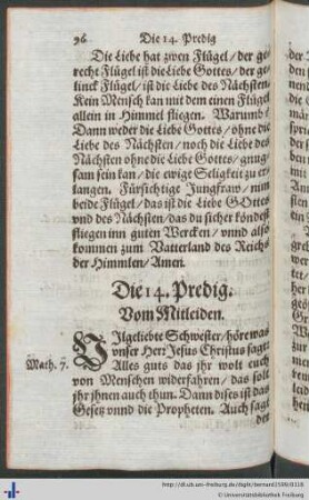 Die 14. Predig. Vom Mitleiden.