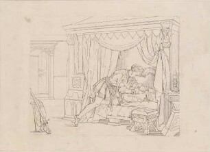 Zu Shakespeares "Othello", Blatt 11, 5. Akt, 2. Szene: Othello ersticht Desdemona