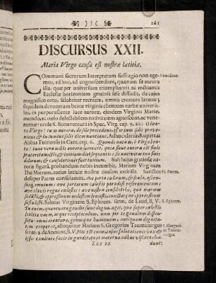 161-168, Discursus XXII