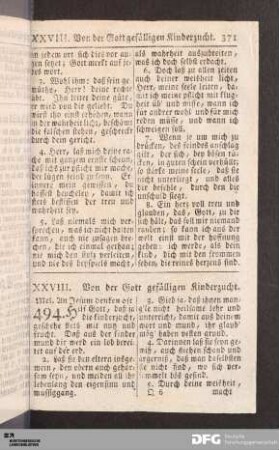 XXVIII. Von der Gott gefälligen Kinderzucht.