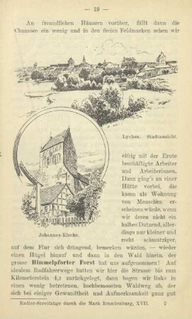 Johannes-Kirche ; Lychen. Stadtansicht