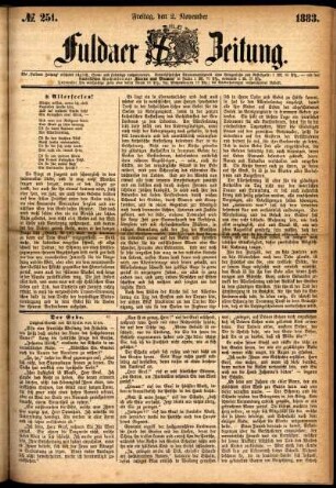 Ausgabe vom Freitag, den 02. November 1883.