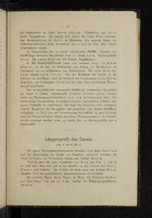Längenprofil des Canals.