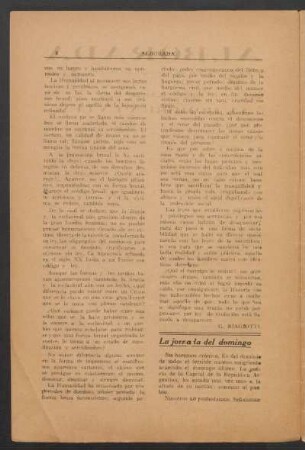 La jornada del domingo