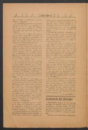 La jornada del domingo