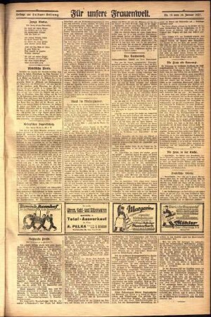 Zweite Ausgabe vom Donnerstag, den 20. Januar 1927.