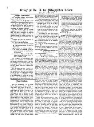 "Deutscher Lehrerverein" : Beilage zu No. 14 der Pädagogischen Reform