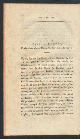 V. Oger le Danois, [...]
