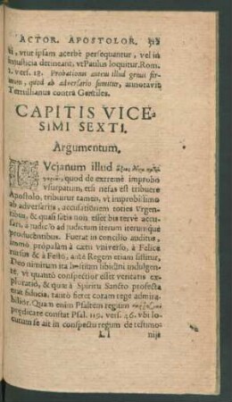 Capitis Vigesimi Sexti.